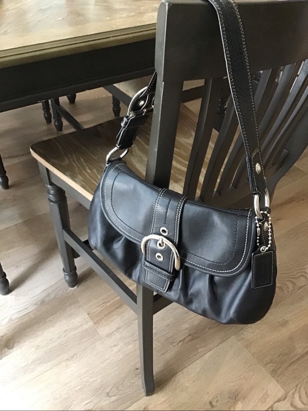 Vintage Coach Soho black shoulder bag Y2K